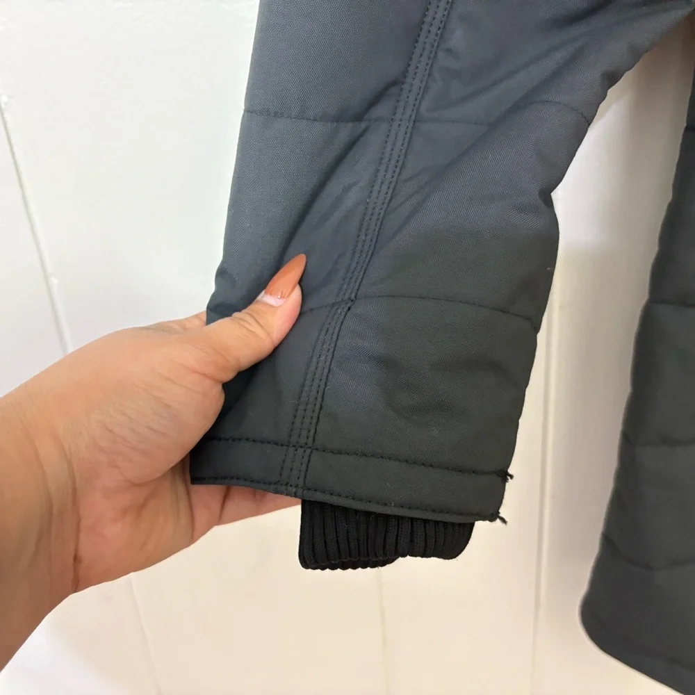 Carhartt Rain Defender Utility Coat Black Hooded Jacket Womens L Relaxed Fit - Picture 10 of 14